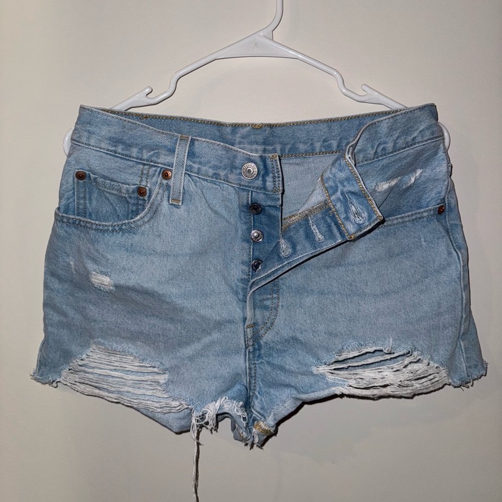 Levi Distressed Denim Shorts